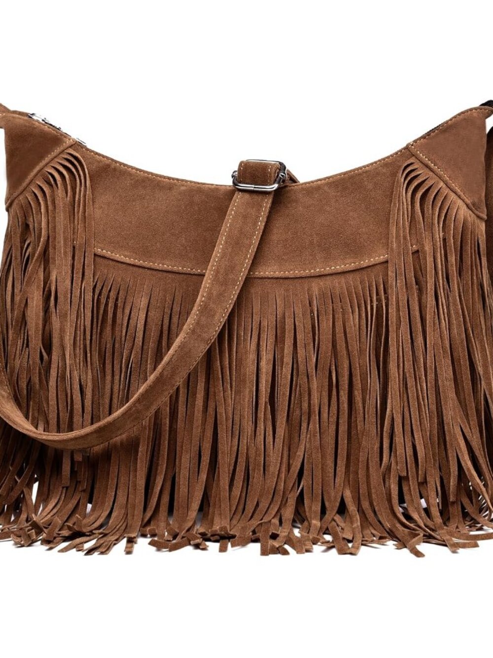 Fringe Hobo Bags for Women, Vintage Western Suede Crossbody Shoulder Purse
